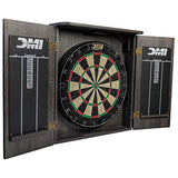 DMI Sports Paris Bristle Dartboard Cabinet Sets - Includes LED Lighting or Electronic Scoring Option, Rustic Grey (D4400W) DMI Sports