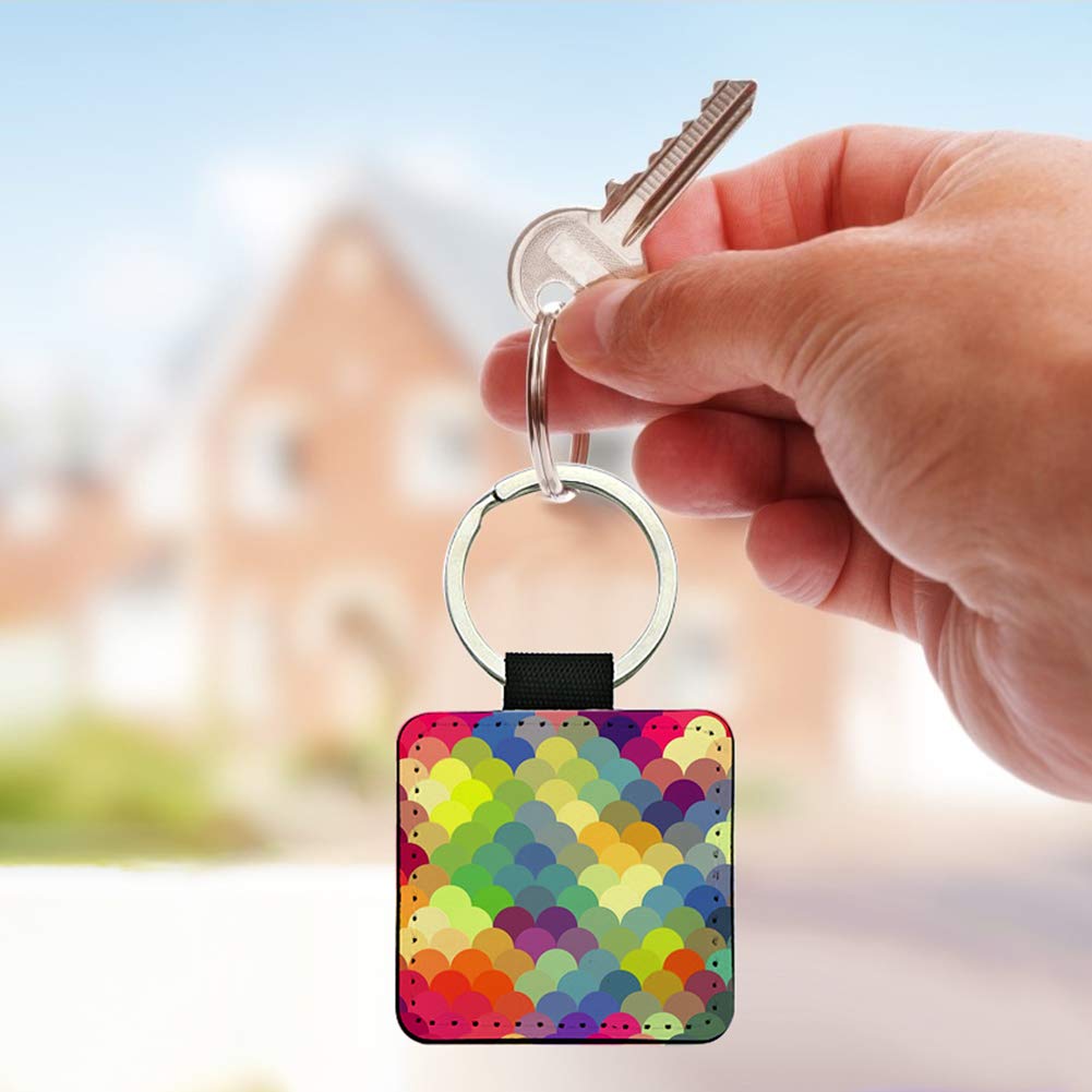 Valyria Sublimation Blank Keychain 2024 Christmas Ornaments Sublimation Keychains PU Leather Keyrings Valyria