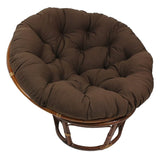 International Caravan Furniture Piece 42-Inch Rattan Papasan Chair with Solid Twill Cushion International Caravan