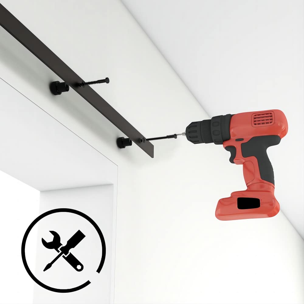 LQKUMJG 6.6FT Sliding Barn Door Hardware Kit for Single Wood Door, Smoothly and Quietly, Easy to Install Fit 35"-40" Wide and 1.18"-1.96" Thickness Door Panel, Includes Installation Instruction LQKUMJG