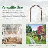 VINGLI Wooden Garden Arbor, Wedding Arch, 7ft Arch Backdrop Stand for Ceremony, Wood Trellis for Plant Climbing, Christmas Decor Pergola for Garden Backyard, Lawn VINGLI