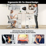 Tangkula Small Standing Desk, Height Adjustable Teacher Podium Stand, Compact Standing Table Lectern Podium, Laptop Desk with Footrest, Suitable for Sitting or Standing Tangkula