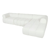 Christopher Knight Home Mania 122" Modular L-Shape Sofa Couch with Chaise Lounge, Modern Sectional Sofa Set for Living Room, Boucle Fabric Upholstered Cloud Couch with Deep Seat, Milky White Christopher Knight Home