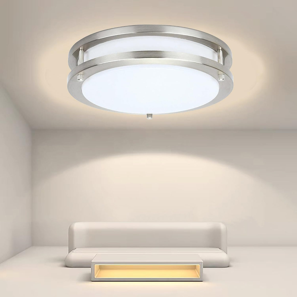 36W Dimmable LED Ceiling Light Fixture, 12 inch Flush Mount Light Fixture, Ceiling Lights for Bedroom, Kitchen, Bathroom, Super Bright 4000 Lumens, 400W Equivalent, 5000K Daylight White Drosbey