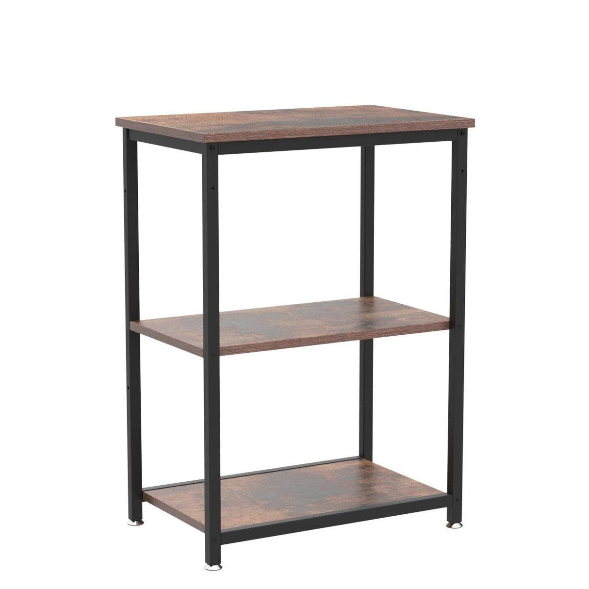 VECELO Tall End Side Table,30" Height Nightstand with 3-Tier Storage Shelf for Living Room Bedroom Office Hallway Study VECELO