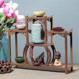 Cabilock Home Decor Home Decor Stand Coffee Table Desk Wooden Display Rack Wooden Display Base Oriental Plant Holder Curio Stand Curio Storage Rack Cabilock