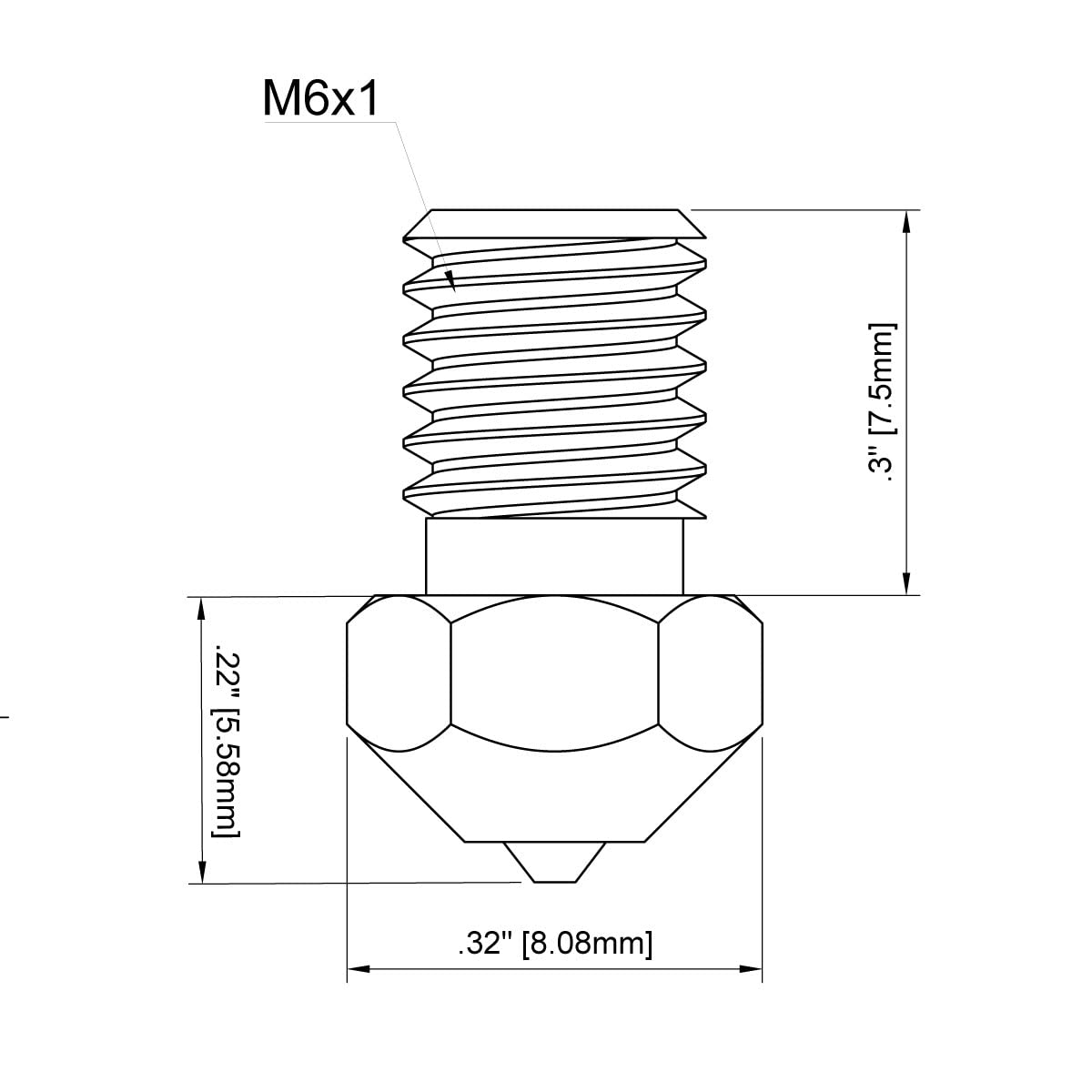 DUROZZLE Tungsten Carbide Tip E3D V6 Nozzle 0.4mm for Prusa i3 MK3S / Mini, Anycubic i3 Mega/Kobra/Kobra Neo 3D Printer and More, High Thermal Conductivity Abrasion Resistance (E3D V6, 0.4mm)