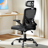 Marsail Ergonomic Mesh Office Chair High Back Desk Chair Adjustable Lumbar Support with Headrest Flip-Up Liftable Arms Swivel Computer Task Chair for Big and Tall People Marsail