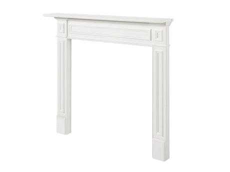 Pearl Mantels ARYB48525 Furniture for Your Fireplace, Premium Grade A MDF Mantel Surround, Crisp White Paint, Interior Opening 48" W x 42" H Pearl Mantels