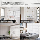 Boshen 24PCS Hanging Room Divider Wall Screen Panel Room Divider Panels Privacy Screen Divider Home Decor for Living Room Bedroom Home Office Restaurant Decor-White02 Boshen