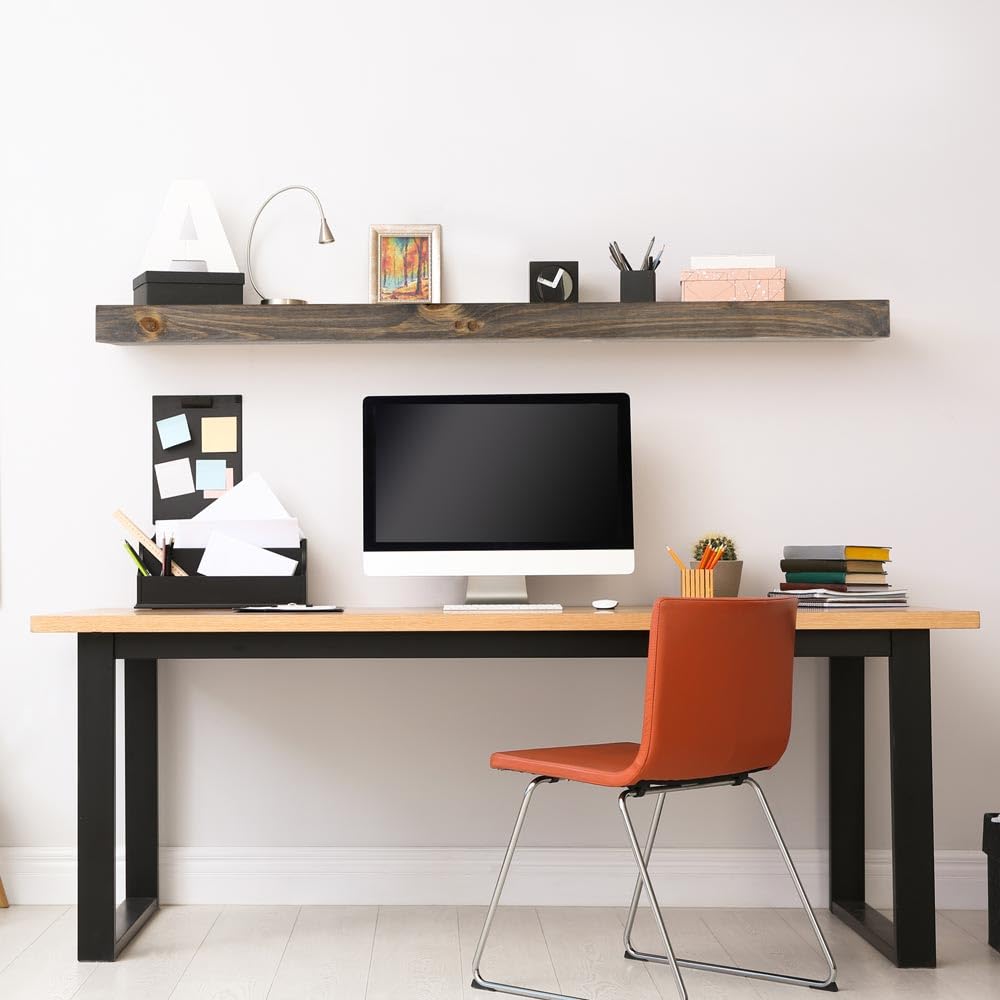 Modern Ember Vara Wood Mantel Shelf - 60 Inch Driftwood | 3 Inch Height - Variations in Grain and Natural Distresssing | Wooden Floating Wall Mounted Shelf - for Fireplaces & Décor Modern Ember