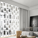 ANMINY 12 PCS Hanging Room Divider Decorative Thick Wall Privacy Screen Panels Set Modern Geometric Pattern Hollow Out Design for Bedroom Living Dining Room Kitchen Office Restaurant Decor - White ANMINY