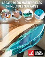 Smallbudi Deep Pour Epoxy Resin Kit, 3 Gallon Pouring up to 2~4'' Deep Pour Resin, Crystal Clear High Gloss for Art Craft River Table Wood Filler Bar Top Coating Casting Self Level Epoxy Resin 2:1 Smallbudi