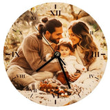 US Stock 20pcs Wood Wall Clock 7.9 inch Sublimation Blank Wooden Round Wall Clocks for Living Room Decor Heat Transfer Press Printing DIY CALCA