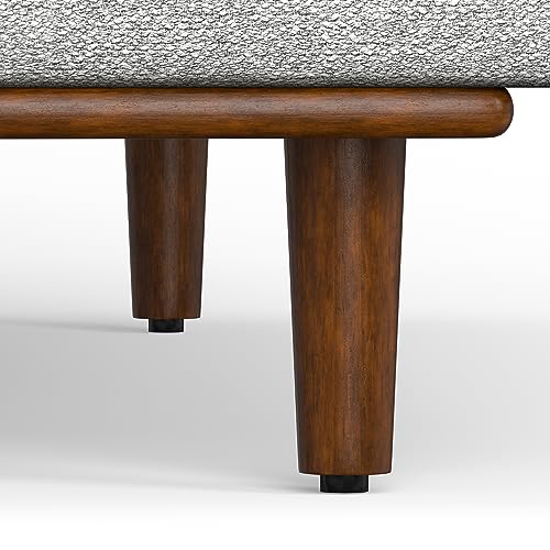 SIMPLIHOME Morrison Mid-Century Modern 89 Inch Wide Sofa in Mist Grey Woven-Blend Fabric, For the Living Room and Family Room SIMPLIHOME