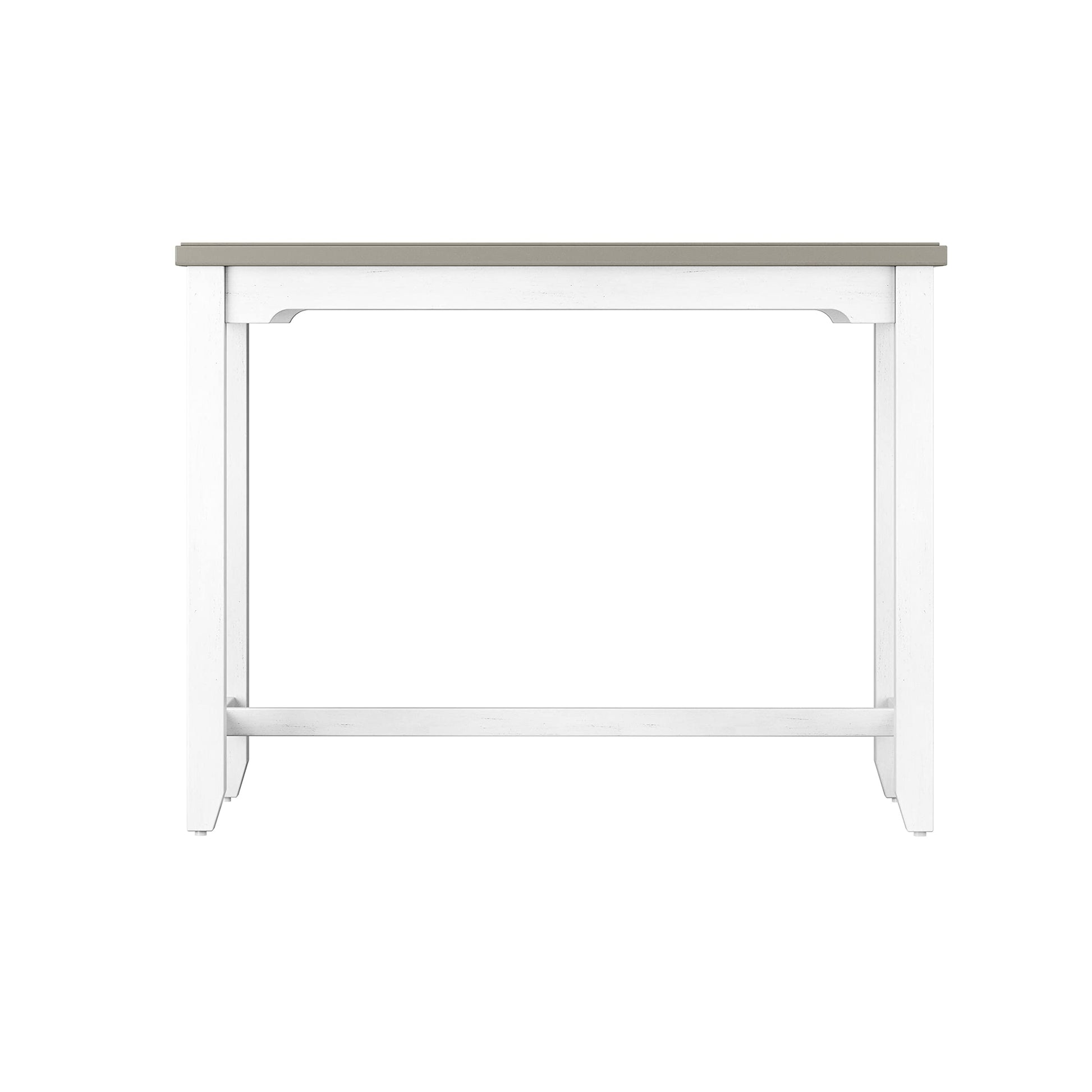 Hillsdale Furniture Hillsdale Clarion Side, Distressed Gray/Sea White Counter Height Table - WoodArtSupply