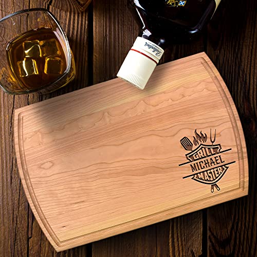 USA Made Personalized Cutting Board - Fathers Day, Birthday, Anniversary - Customized Gifts for Men, BBQ, Grill Accessories - Dad, Husband, Brother, Boyfriend, Papa - Custom Unique Mens Gifts - WoodArtSupply