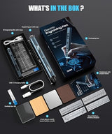 Vanlgs Engraving Pen for Metal Wood Glass Plastic, Engraving Tool with LED Light, 31 Bits, Cordless, 5 Speeds, Rechargeable, Engraver Kit Craft Easter Gifts for for Teens Adults Beginner Vanlgs