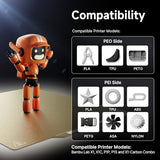 YOOPAI Double-Sided PEI+PEO Build Plate for Bambu Lab 3D Printer, 257x257mm 3D Printer Bed for Bambu Lab A1 X1 X1C/P1P/P1S 3D Printers YOOPAI