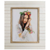 icheesday 8x10 Wooden Picture Frame Rustic Distressed White Photo Frame with Glass Cover Ready to Table Top and Wall Mounting icheesday