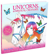 Unicorns & Mystical Creatures Glow-in-the-Dark Manga Coloring Thunder Bay Press