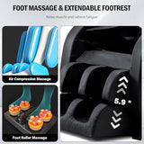 AVSAMOQ Massage Chair Full Body, Zero Gravity Massage Recliner with Air Pressure, 8 Fixed Points Massage Rollers, Heating, Foot Roller, LCD Screen Control, Home Office Use AVSAMOQ