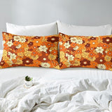 Boho Floral Bed Sheets Set King Retro Groovy Flowers Sheet Set 60S 70S Hippie Flower Power Bedding Set For Kids Girls Women Groovy Natural Garden Botanical Fitted Sheet Orange Brown Flat Sheet 4 Pcs Erosebridal
