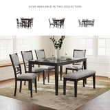 Signature Design by Ashley Langwest Dining Room Table Set, 4 Upholstered Chairs and Bench, Seats 6, Cushioned Seats, Wood, Cherry Brown Signature Design by Ashley