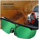 Comgrow 2 Packs Green Laser Safety Glasses for UV Protection Laser with 200nm-450nm 800nm-2000nm Infrared Light for Laser Engraving Goggles Eye Protection with Adjustable Frame Temple Box Comgrow