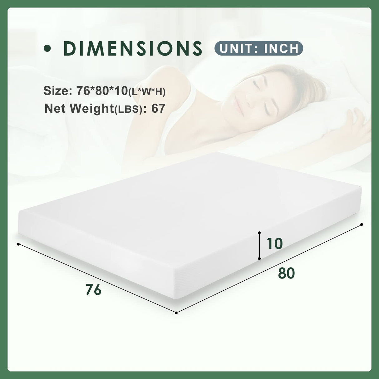 PayLessHere 10 Inch King Gel Memory Foam Mattress Fiberglass Free/CertiPUR-US Certified/Bed-in-a-Box/Cool Sleep & Comfy Support PayLessHere