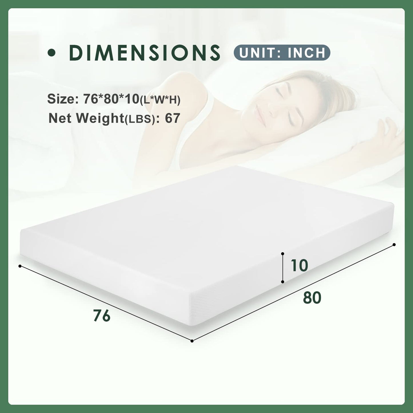 PayLessHere 10 Inch King Gel Memory Foam Mattress Fiberglass Free/CertiPUR-US Certified/Bed-in-a-Box/Cool Sleep & Comfy Support