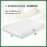 PayLessHere 10 Inch King Gel Memory Foam Mattress Fiberglass Free/CertiPUR-US Certified/Bed-in-a-Box/Cool Sleep & Comfy Support PayLessHere