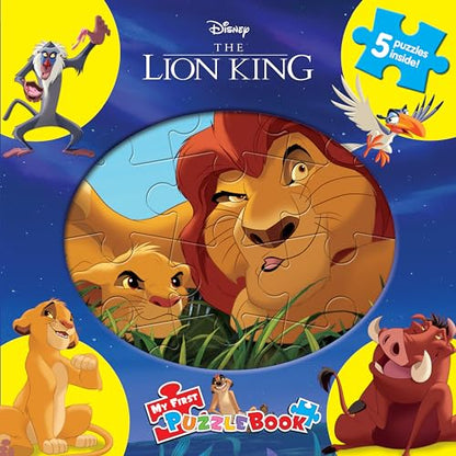 Disney Lion King My First Puzzle Book - Jigsaw Puzzles for kids, 10-page board book, 5 puzzles to enjoy