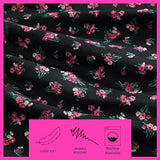 Betsey Johnson - King Bed Sheets, Soft & Lightweight Bedding, Fade & Wrinkle Resistant (Bouquet Ditsy Black, King) Betsey Johnson