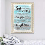5D Diamond Painting by Number Kit, Grant Me Serenity Courage Wisdom Full Drill Embroidery Cross Stitch Picture Supplies Arts Craft Wall Sticker Decor 11.8x15.7 inch Grneric