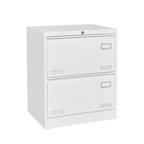 Gustonhon 2 Drawer Metal Lateral File Cabinet with Lock,Office Vertical Files Cabinet for Home Office/Legal/Letter/A4, Locking Wide Metal File Cabinet,Assembly Required (White, 2 Drawer) Gustonhon