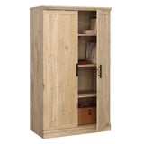 Sauder Aspen Post Storage Cabinet, L: 34.88" x W: 19.45" x H: 59.76", Prime Oak finish Sauder