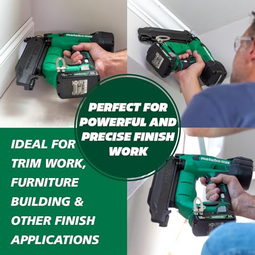 Metabo HPT 18V MultiVolt™ Cordless Brad Nailer Kit, 18 Gauge, 5/8" up to 2" Brad Nails, Includes (1) 18V 2.0Ah Lithium Ion Battery w/Fuel Gauge, Charger, Bag, Lifetime Power Tool Warranty, NT - WoodArtSupply