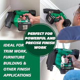 Metabo HPT 18V MultiVolt™ Cordless Brad Nailer Kit, 18 Gauge, 5/8" up to 2" Brad Nails, Includes (1) 18V 2.0Ah Lithium Ion Battery w/Fuel Gauge, Charger, Bag, Lifetime Power Tool Warranty, NT1850DFT Metabo HPT
