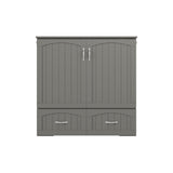 AFI, Southampton Murphy Bed Chest Twin XL with 6" Mattress, Storage Drawer & Built-in USB Charger, Grey AFI