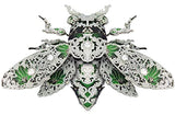 Piececool Metal 3D Puzzles for Adults, Cicada 3D Model Building Kits Insect Themed Animal Fashion Brooch Assembling DIY Crafts Creative Gifts