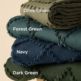 Bedsure Boho Twin Duvet Cover Size - Dark Green Breathable & Soft Boho Bedding, Machine Washable Comforter Cover for All Seasons, Includes 1 Duvet Cover 68"x90" with 1 Pillow Sham & Zipper Closure Bedsure
