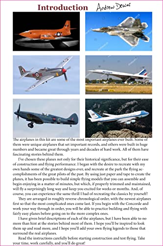 Scale Model Paper Airplanes Kit: Iconic Planes That Really Fly! Slingshot Launcher Included! - Just Pop-out and Assemble (14 Famous Pop-out Airplanes) WoodArtSupply