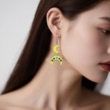 beinkmake 12 Pairs Celestial Sun Moon Star Diamond Painted Earrings 5D Earring Making Kit Fantasy Vintage Jewelry DIY Diamond Art Earring Kit for Adults Craft Unique Handmade Gifts beinkmake