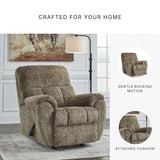 Signature Design by Ashley Rampant Casual Manual Rocker Recliner with Pillow-Top Arms, Light Brown Signature Design by Ashley