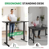 SIAGO Electric Standing Desk Adjustable - 48 x 24 Inch Sit Stand up Desk with Cable Management - 3 Memory Preset Adjustable Height Table SIAGO