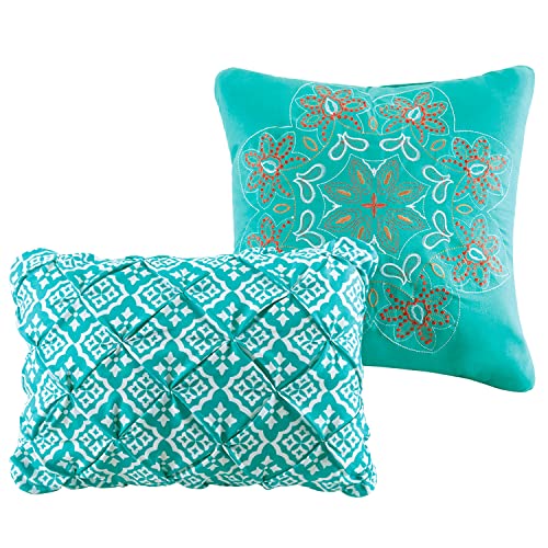 VCNY Home Yara Medallion 5 Piece Reversible Quilt Set, King, Aqua VCNY Home