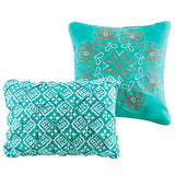 VCNY Home Yara Medallion 5 Piece Reversible Quilt Set, King, Aqua VCNY Home