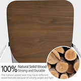 Yaheetech Set of 4 Metal Dining Chairs with Wood Seat Metal Side Chairs Kitchen Chairs with Back Bistro Café Trattoria Kitchen, Distressed White Yaheetech