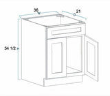 Bathroom Vanity Sink Base Ready-to-Assemble Bathroom Cabinet 24"/30'/36" Width (Vanity Base in Maple Shaker, 36 inch) Vanity Atelier